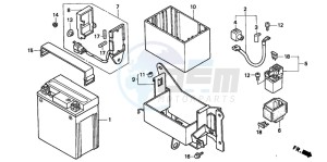 CMX250C REBEL drawing BATTERY