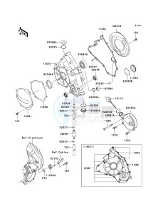 KSV 700 A [KFX 700] (A6F-A9F) A6F drawing ENGINE COVER-- S- -