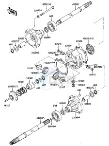 KLT 250 C [PRAIRIE] (C2-C3) [PRAIRIE] drawing REAR AXLE -- 84-85 C2_C3- -