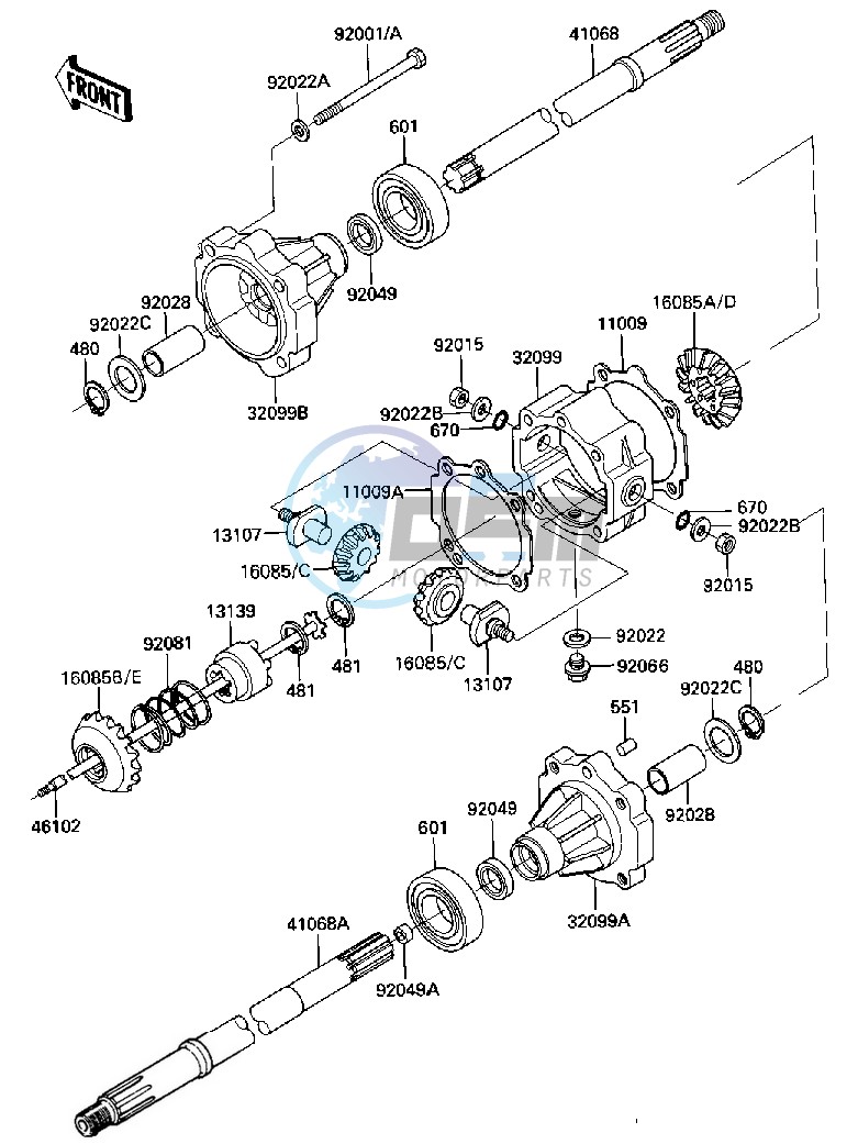 REAR AXLE -- 84-85 C2_C3- -