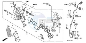 CBF1000TA Europe Direct - (ED / ABS) drawing R. FRONT BRAKE CALIPER (CBF1000A/T/S)