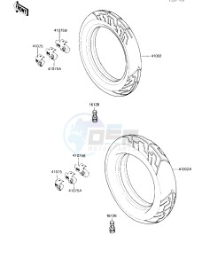 ZX 600 C [NINJA 600R] (C1-C2) [NINJA 600R] drawing TIRES