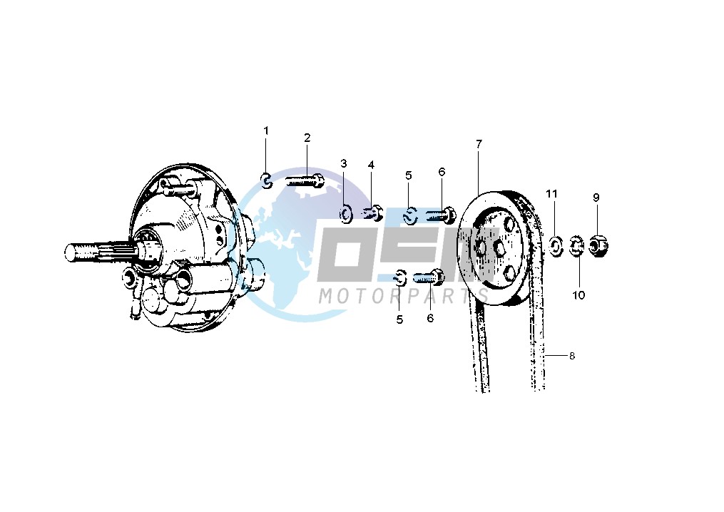 Rear hub Single gear