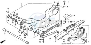 VFR800A9 Ireland - (EK / ABS MME TWO) drawing SWINGARM