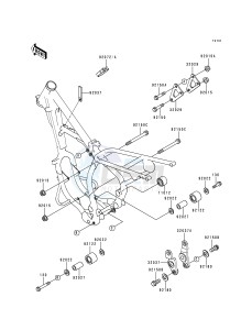 KDX 200 E [KDX200] (E4-E6)) [KDX200] drawing FRAME FITTING