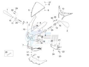 RS 125 REPLICA 4T E4 ABS (EMEA) drawing Front fairing