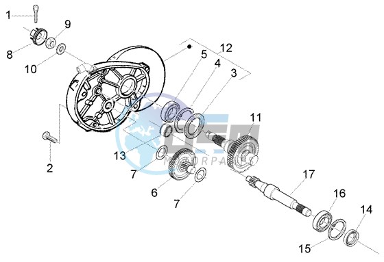 Rear wheel shaft