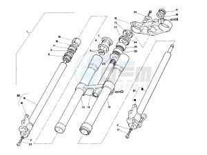 Pegaso 50 GT and LS drawing Front Fork