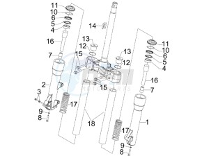 Beverly 500 (USA) USA drawing Fork components (Kayaba)