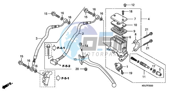 RR. BRAKE MASTER CYLINDER