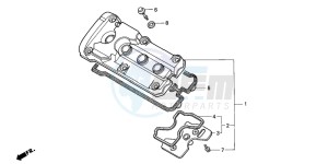 CBR600F drawing CYLINDER HEAD COVER