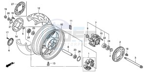 CBF600N drawing REAR WHEEL