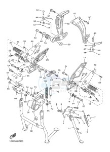 FZ1-S FZ1 FAZER 1000 (1CAK 1CAL) drawing STAND & FOOTREST