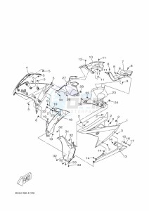 YZF125-A YZF-R125 (BGV3) drawing LEG SHIELD