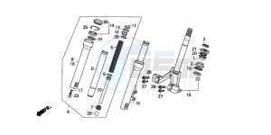 SH100 SCOOPY drawing FRONT FORK/FRONT CUSHION