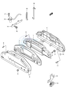 AN650 (E2) Burgman drawing SPEEDOMETER (AN650K5 E2,E19 IMOBI)