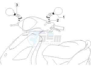 Fly 125 4t drawing Mirrors