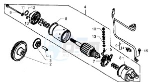 X9 250 drawing Starting motor