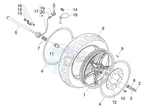 NRG 50 power DD serie speciale drawing Front wheel