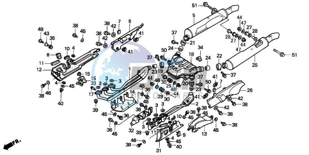 EXHAUST MUFFLER (GL1500SEP/SER/SES/SET)