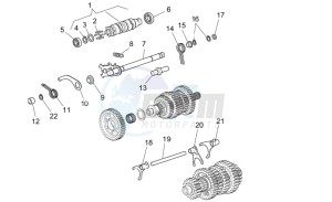 Griso V 8V 1200 drawing Gear box selector