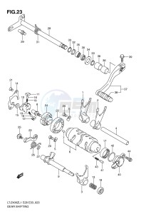 LT-Z400 (E28-E33) drawing GEAR SHIFTING