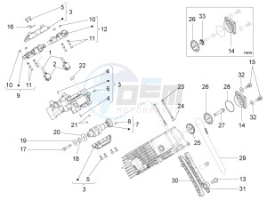 California 1400 Touring SE ABS 1380 USA CND drawing Distributie cilinder re