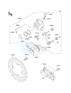 ZX 1000 D [NINJA ZX-10R] (D6F-D7FA) D6F drawing REAR BRAKE