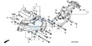 VFR800A9 France - (F / ABS CMF MME TWO) drawing FRAME BODY