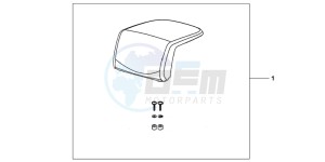 NC700XC drawing TOP BOX PILLION PAD ( TOP)