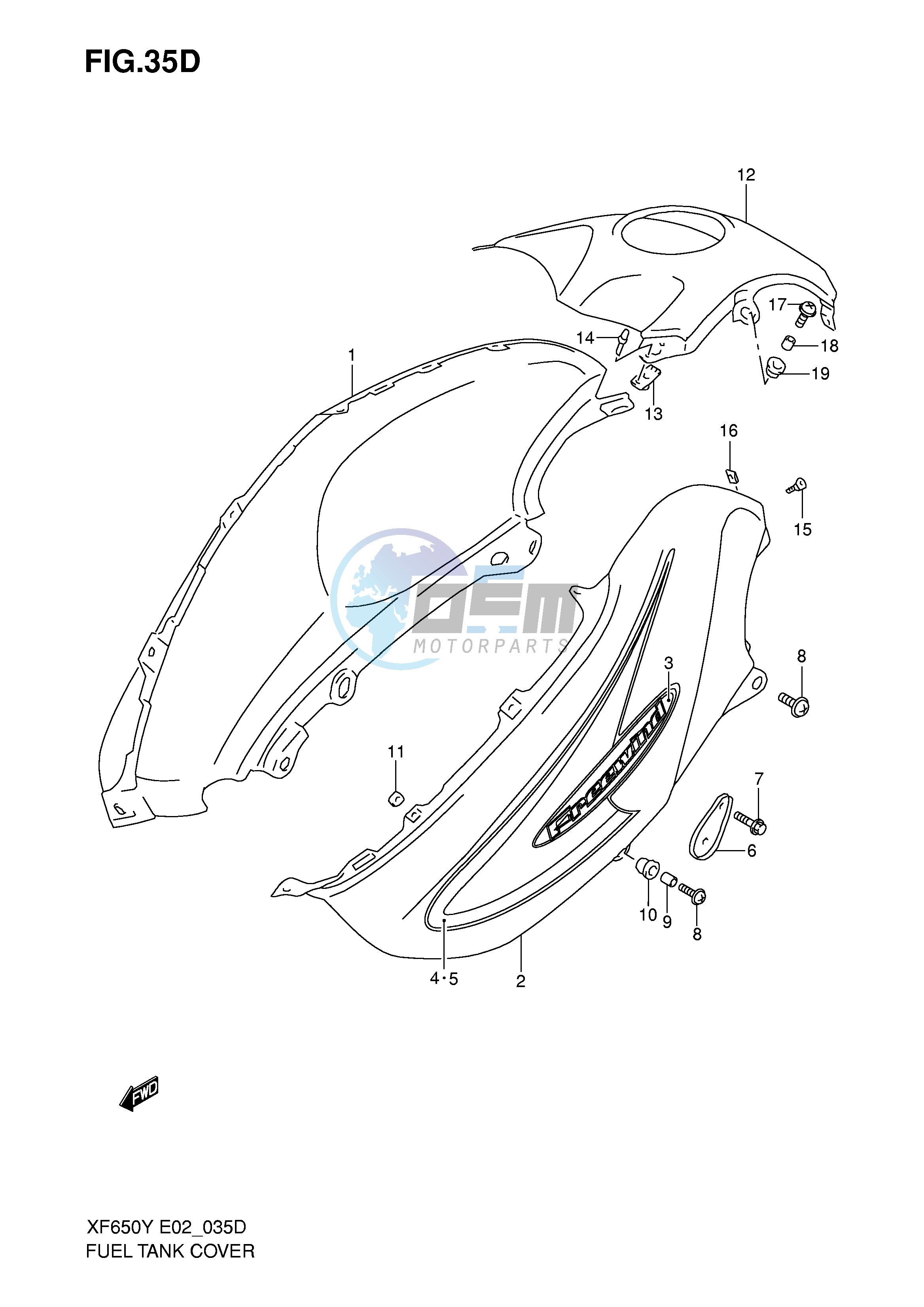 FUEL TANK COVER (MODEL K1)