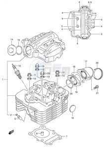 LT-F250 (E3-E28) drawing CYLINDER HEAD