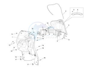 Liberty 150 4t 2v ie e3 (Vietnam) drawing Front glove-box - Knee-guard panel