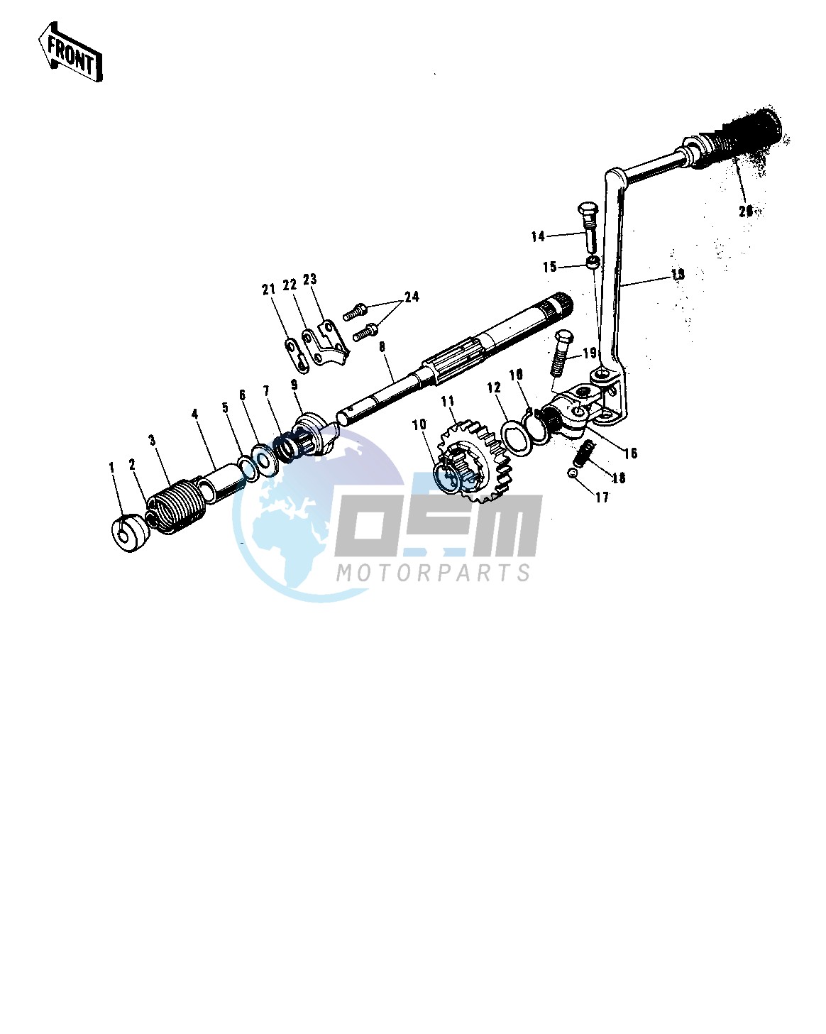 KICKSTARTER MECHANISM -- 74-75 F9-B_F9-C 350- -