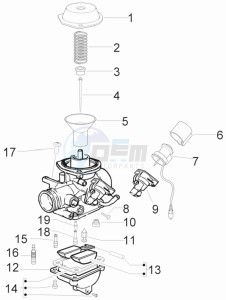 Scarabeo 50 4t 4v e2 drawing Carburettor II