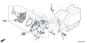 VT750C2BB Shadow E drawing WATER PUMP