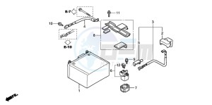 PES125R drawing BATTERY