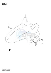 DL650 (E2) V-Strom drawing FRONT FENDER (DL650UEL1 E19)