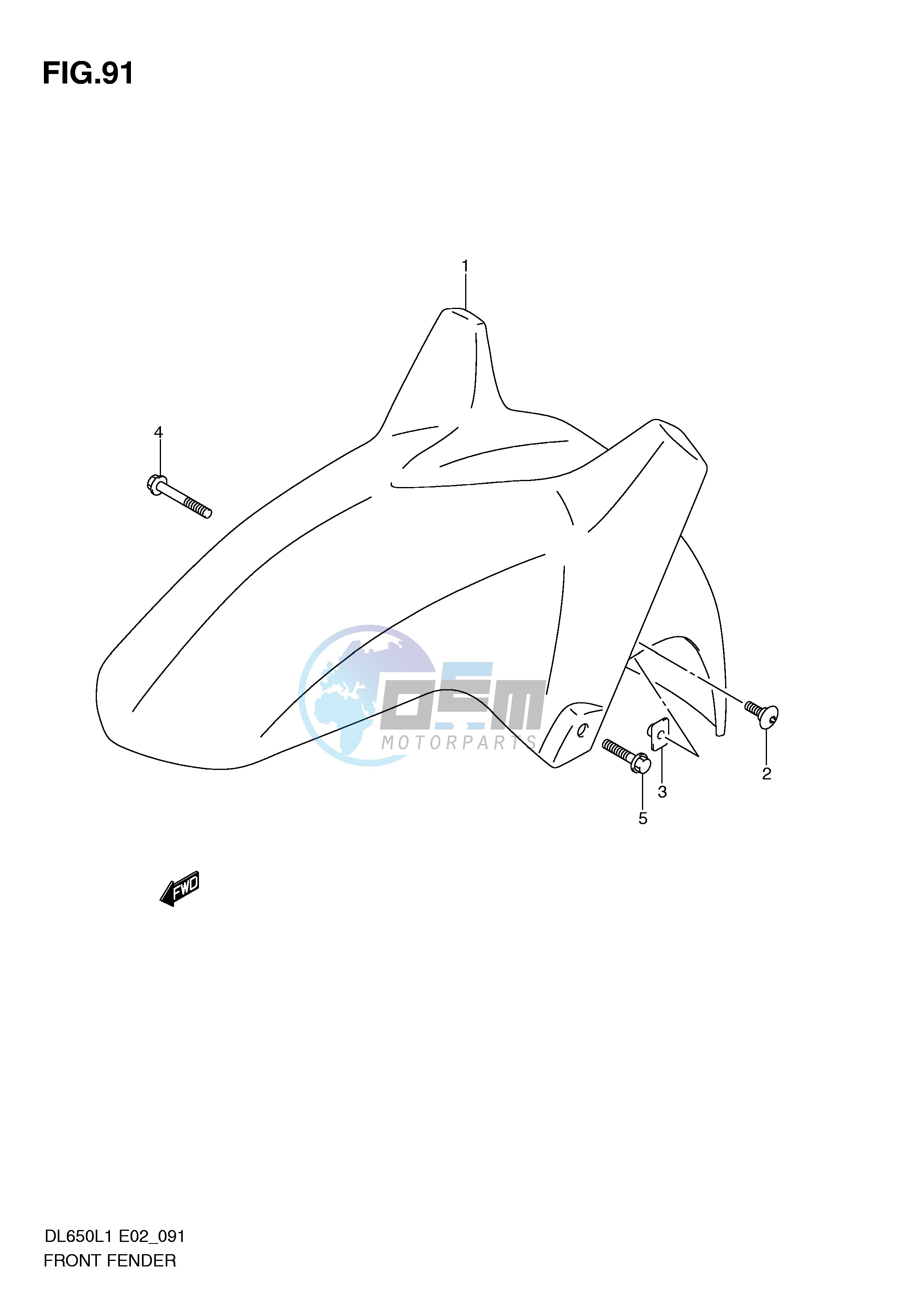 FRONT FENDER (DL650UEL1 E19)