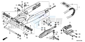 CRF450XE CRF450R Europe Direct - (ED) drawing SWINGARM