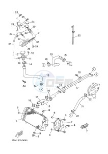 YP125R X-MAX125 (2DM1 2DM1) drawing RADIATOR & HOSE