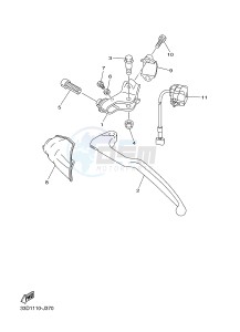 YZ250F (1SM5 1SM6 1SM7 1SM8) drawing HANDLE SWITCH & LEVER