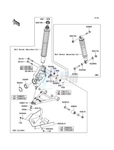 KVF360 4x4 KVF360A6F EU GB drawing Suspension