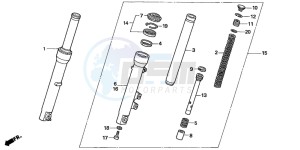 SH125 drawing FRONT FORK