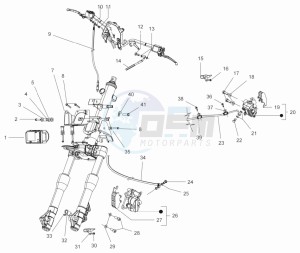 BV 350 4T 4V ie E3 ABS (USA) Usa drawing Brakes pipes - Calipers (ABS)