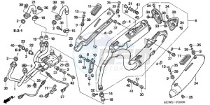 VFR800A9 France - (F / ABS CMF MME TWO) drawing EXHAUST MUFFLER