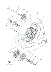 XT1200Z SUPER TENERE ABS (BP83) drawing REAR WHEEL