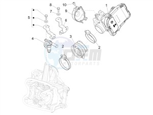 BV 350 ST 4T 4V IE ABS E4 (NAFTA) drawing Throttle body - Injector - Induction joint