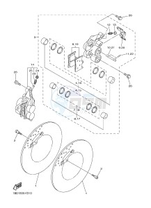 FZ8-NA FZ8 (NAKED, ABS) 800 (59P9) drawing FRONT BRAKE CALIPER