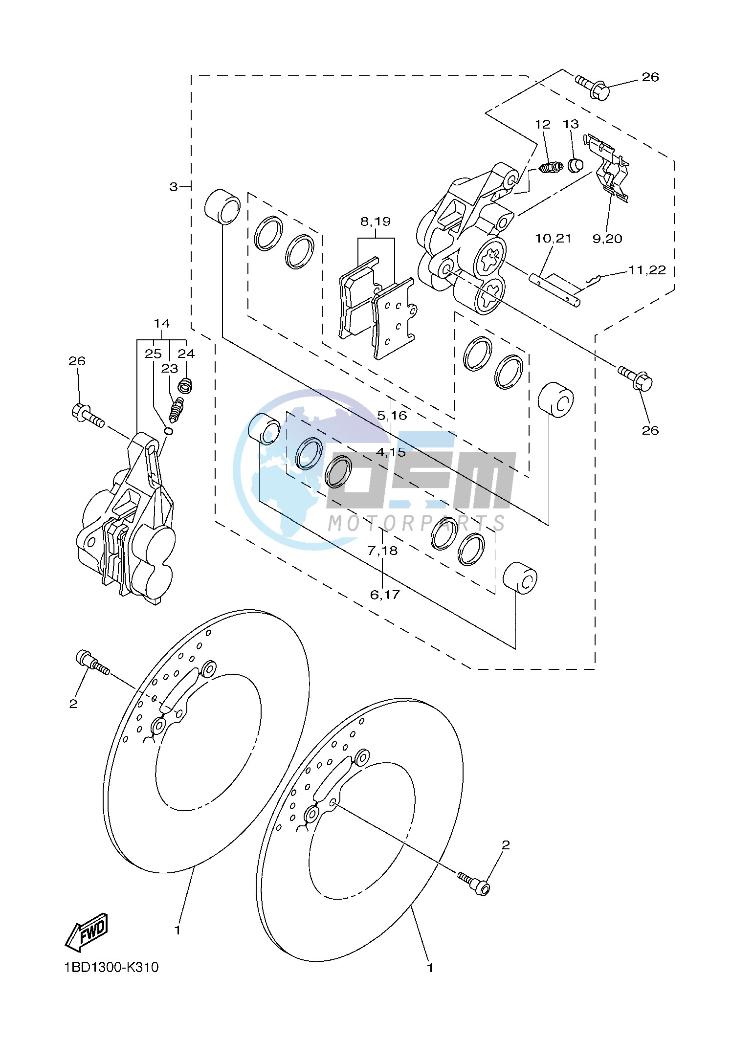 FRONT BRAKE CALIPER